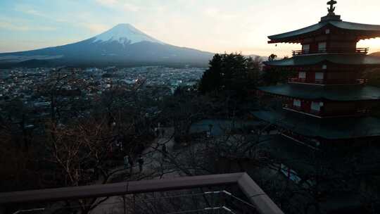 宝塔，富士山，山，火山