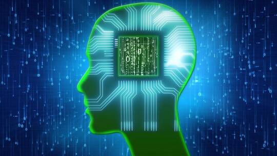 人工智能大脑ai芯片电路板视频素材模板下载