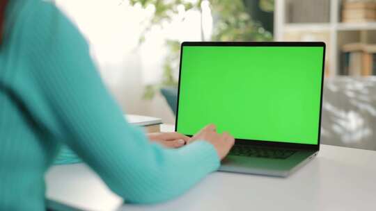 绿屏 电脑 显示器 素材视频素材模板下载