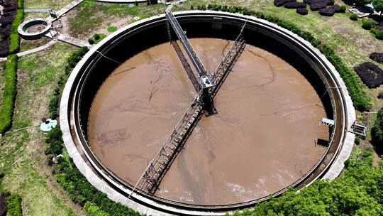 污水处理厂的污水池视频素材模板下载