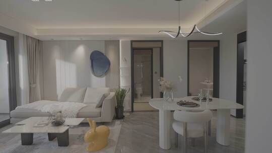 住宅客厅装饰家居空间设计现代简约轻奢舒适