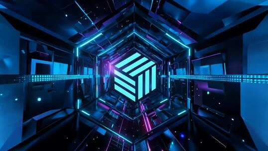 科技感未来隧道空间场景