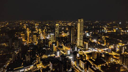 8K湖南长沙IFS城市地标国金中心夜景延时视频素材模板下载
