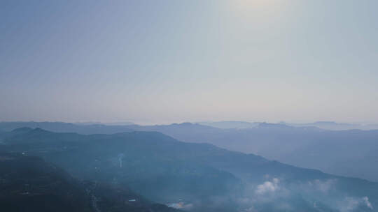 航拍大山山脉大景