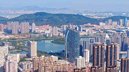 厦门 福建 思明区 大全景 俯瞰思明区