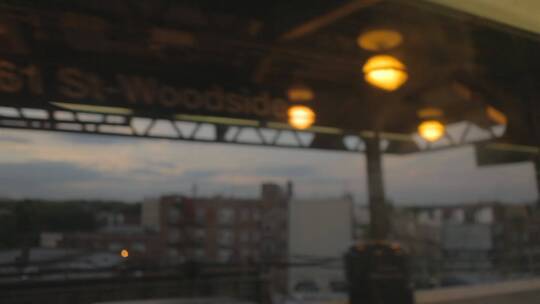 美国 纽约 地铁 窗外