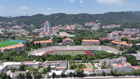 福建厦门大学校园环境航拍