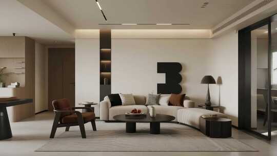 现代风格客厅室内装修素材