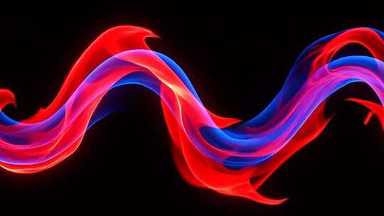 红蓝色彩动感波浪素材