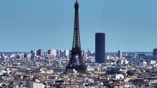 法国巴黎城市航拍