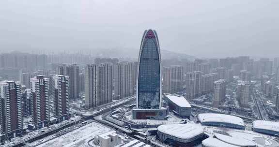 济南高新区雪景