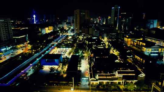 徐州市回龙窝历史文化街区夜景航拍