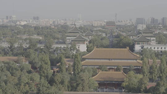 俯拍北京 北京中轴线 鼓楼