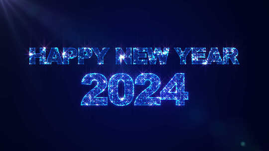 新年2024闪光粒子视频素材模板下载