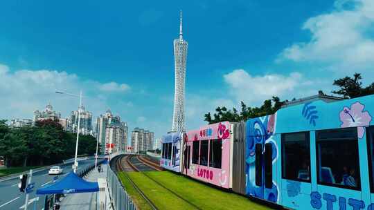 猎德大桥 珠江 广州 大桥 汽车 广州电轨车