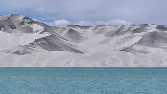 新疆 峡谷 湖泊 雪山 白沙湖 南疆