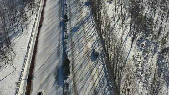 航拍雪景 唯美冬日空镜 立冬 冬至节气