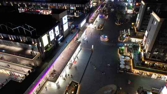 深圳大浪商业街夜景航拍