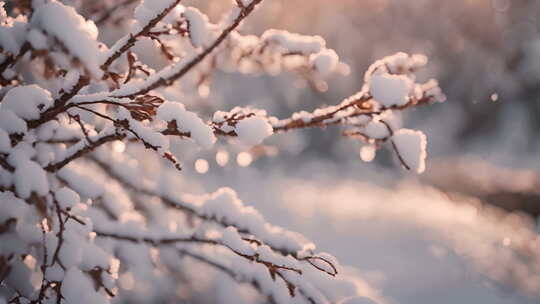 唯美雪景冬天下雪