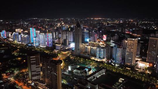 海口城市夜景延时4K