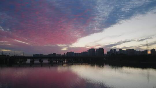 黄昏晚霞延时 夕阳西下日落视频延时视频素材模板下载