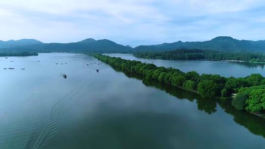 4K航拍杭州西湖曲院风荷荷花视频合集