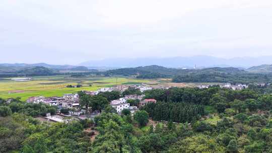 航拍韶关乐昌长来美丽乡村风景