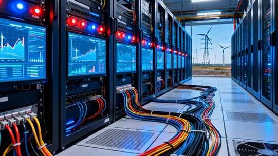 数据中心服务器机房内景