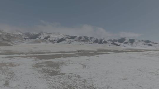 冬天北疆雪山穿云海航4k60p dlog