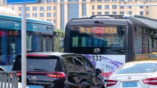 城市马路堵车汽车车流交通拥挤拥堵公路道路视频素材模板下载