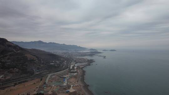 青岛市崂山区石老人风景航拍