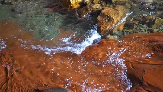 农村大山河流溪水水流小溪山涧