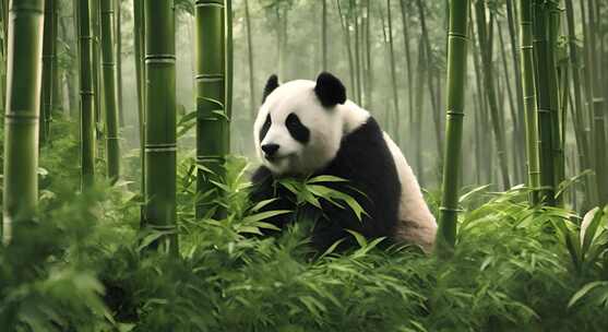 大熊猫 大熊猫在竹林
