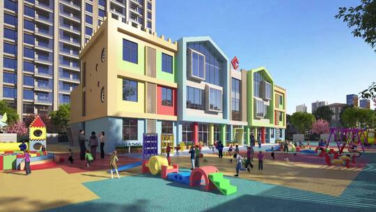儿童乐园建筑设计三维效果