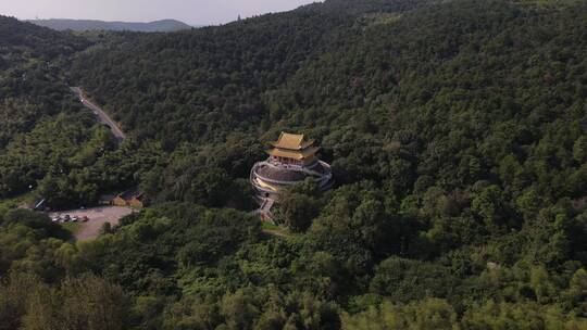 航拍溧水无想山无想寺视频素材模板下载