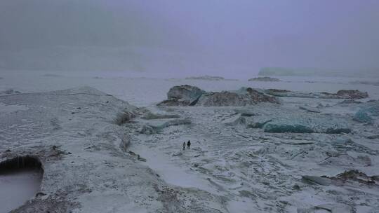 西藏来古冰川航拍冰河世纪4K