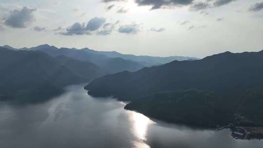 湖南省郴州市东江湖 航拍夏季森林 湖光山色