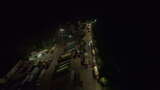 丰乐服务区  夜景 航拍高清在线视频素材下载