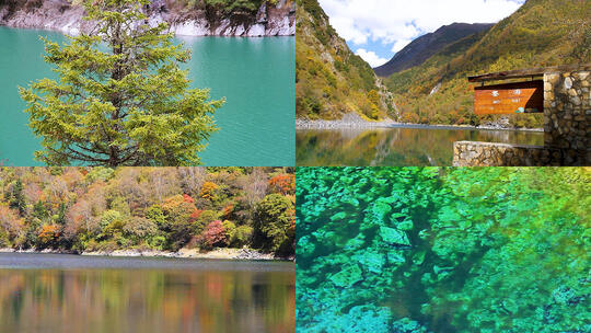 四川省阿坝州松坪沟风景区高清在线视频素材下载