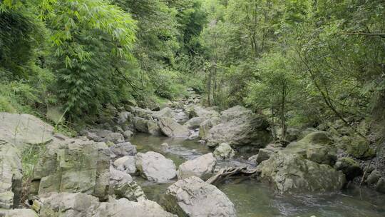 天河瀑布 春天夏天 航拍雅安