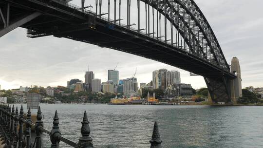 悉尼海港大桥天际线景观视频素材模板下载