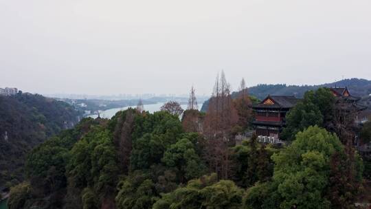 湖北宜昌西陵峡三游洞航拍