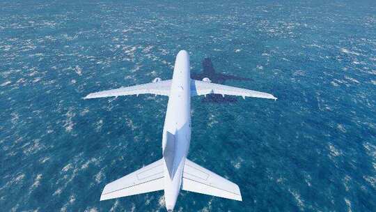 民航飞机穿越海平面