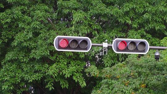城市交通信号灯红绿灯视频素材模板下载