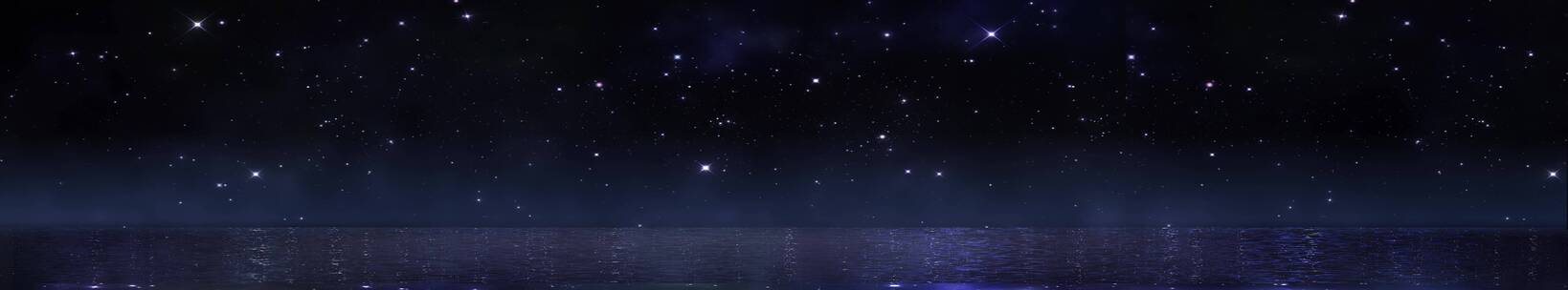 夜晚海面星空循环宽屏