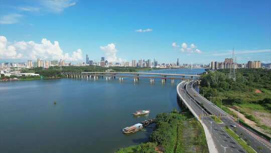 惠州市-惠城区-蓝天白云大景视频素材模板下载