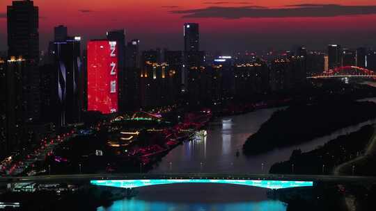 中国广东省佛山市佛山新城夜景