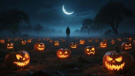 万圣节主题趣味装饰与场景展示