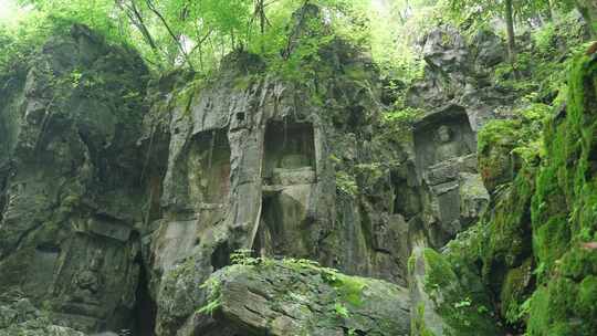 杭州飞来峰 摩崖石刻 佛像