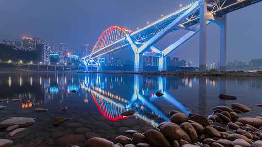 8K重庆菜园坝大桥夜景